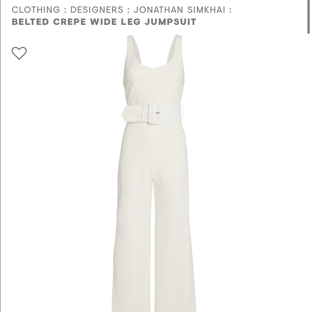 NEVER WORN BELTED CREPE WIDE LEG JUMPSUIT